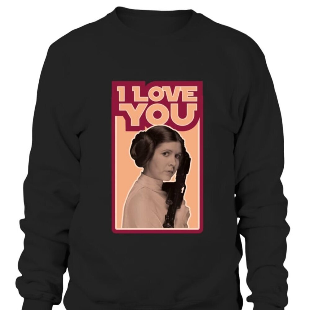 Princess Leia I Love You I Know Star Wars Graphic Sweatshirt 24